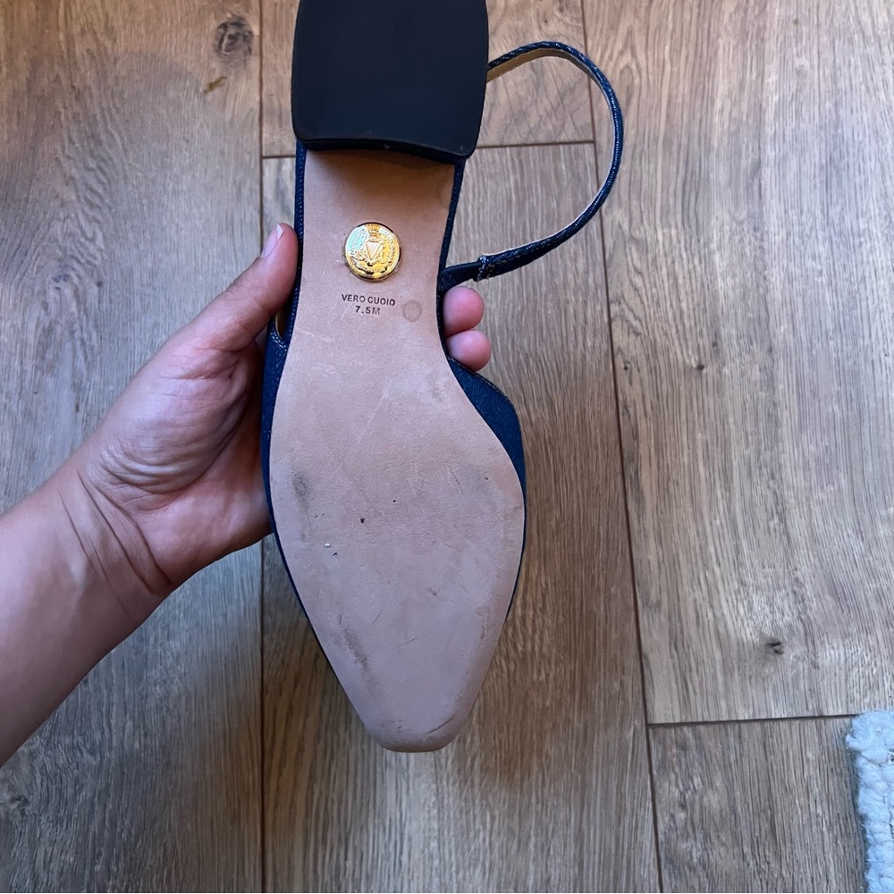 Veronica Beard Cecile Denim Cap-Toe Slingback - Picture 6 of 9